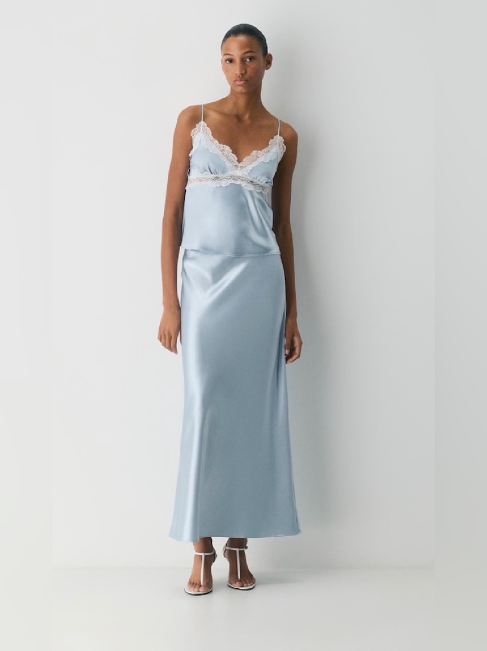 Ted Kenton Light Blue A-Line Skirt XS